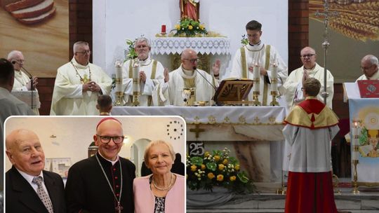 Bp Waldemar Musioł świętował 25 lat kapłaństwa w rodzinnej parafii. Uroczystość zgromadziła biskupów, rodzinę i parafian