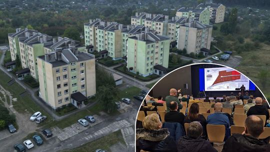 Mieszkańcy osiedla Sady w Krapkowicach podczas konsultacji społecznych dotyczących planu zagospodarowania i przebiegu nowej drogi.