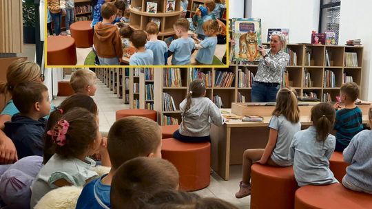 Pierwsza wizyta przedszkolaków z PP nr 6 w bibliotece! Zabawa z Brzechwą i odkrywanie świata książek