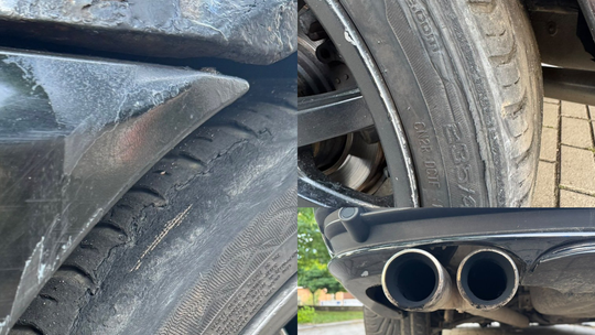 Policjanci zatrzymali BMW. Z opon wystawały metalowe druty, kierowca dostał 2000 zł mandatu