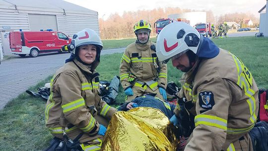 Pożar, ewakuacje, wypadek w straduńskim młynie