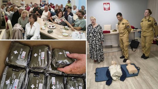 Seniorzy z Krapkowic uczyli się ratować życie! Strażacy poprowadzili praktyczne szkolenie