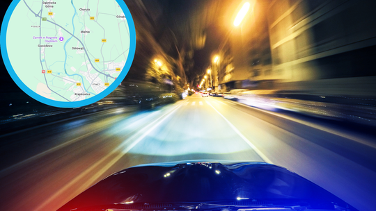 Uciekał przed policją, uderzył w radiowóz i wpadł do rowu. Miał prawie 1,5 promila