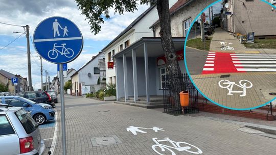Ulica Opolska w Krapkowicach z nową ścieżką pieszo‑rowerową. Bezpieczeństwo mieszkańców wreszcie wzrosło