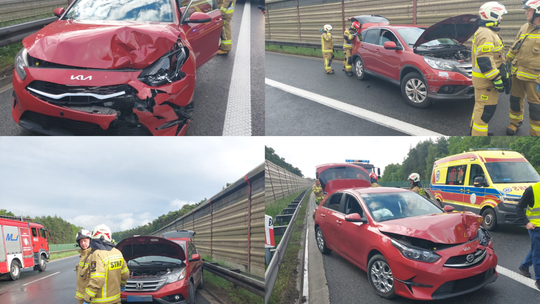 Wypadek na A4 pod Krapkowicami. Trzy osoby trafiły do szpitala