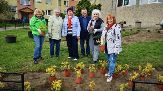 [ZDJĘCIA] Krapkowice: Zielona inicjatywa seniorek. Skwer w Otmęcie zyskał nowe życie