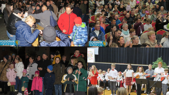 Na zdjęciu Barwny pochód mieszkańców Strzeleczek z postacią Świętego Marcina, muzyką i ogniskiem podczas obchodów 11 listopada 2025.