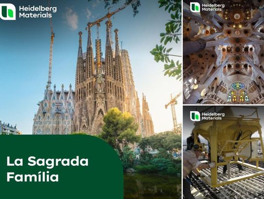 Sagrada Família w Barcelonie – bazylika, w której konstrukcji wykorzystano biały beton Heidelberg Materials