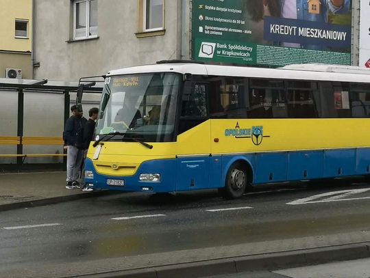 Czy autobusy z Krapkowic do Opola znów znikną z rozkładu? OPKS uspokaja, ale mieszkańcy mają obawy Autobus OPKS na trasie Krapkowice–Opole na tle przystanku w regionie