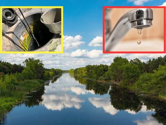 Niski poziom wody w rzece Odra i wyschnięte tereny – obraz skutków suszy i kryzysu wodnego w Polsce.