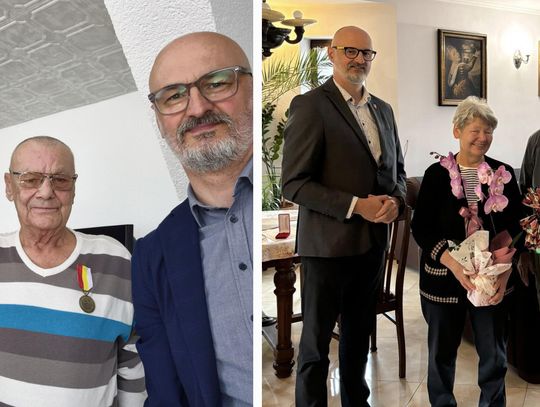 Burmistrz Gogolina wręcza medale za długoletnie pożycie małżeńskie dwóm parom jubilatów