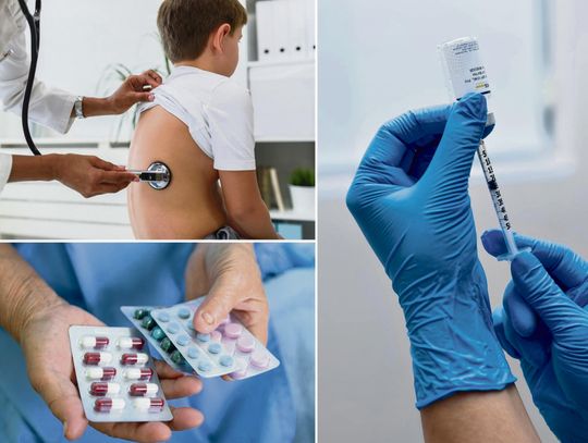 Wykres i dokumenty epidemiologiczne przedstawiające wzrost zachorowań w powiecie krapkowickim w 2025 roku