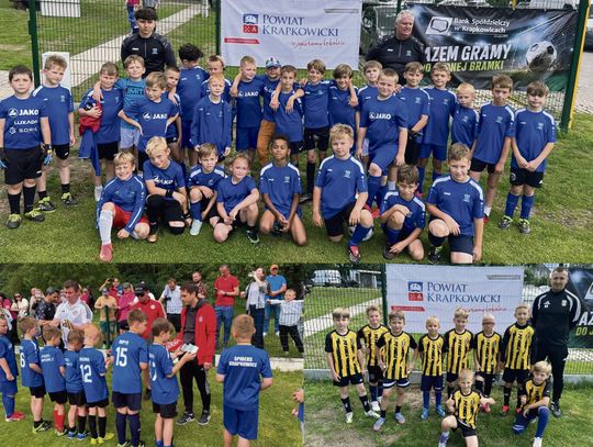 Młodzi piłkarze rywalizujący podczas turnieju Harry Cup 2026 na boisku w Żywocicach.