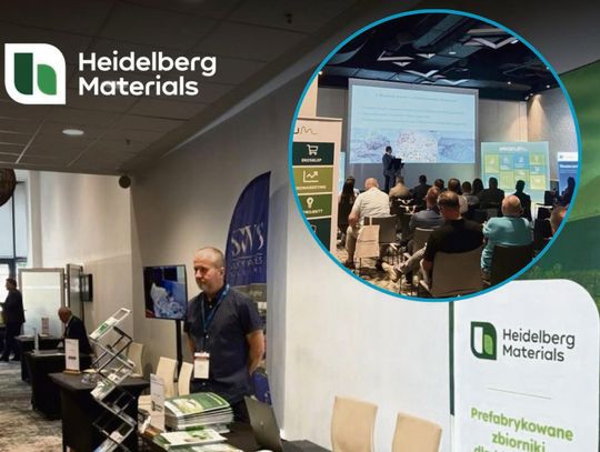 Stoisko Heidelberg Materials Polska na konferencji Biogazownie 2026 z prezentacją zbiorników żelbetowych sprężanych dwukierunkowo