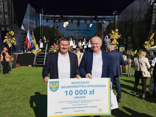 Centrum Integracji Wiejskiej w Kamieniu Śląskim — boiska, scena, plac zabaw i przestrzeń spotkań nagrodzona w konkursie „Piękna Wieś Opolska”.