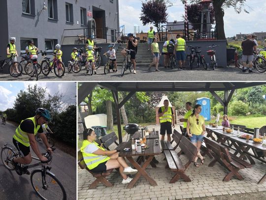 Uczestnicy II Tour de Ściborowice podczas rajdu rowerowego w Ściborowicach