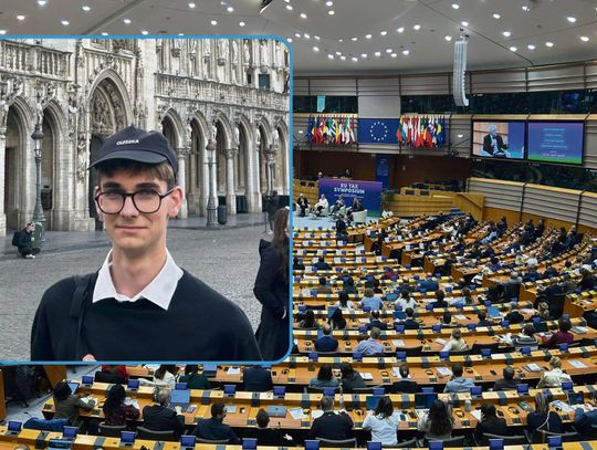 Olivier Sojka podczas wizyty w Parlamencie Europejskim w Brukseli