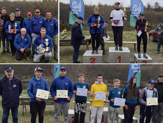 Zawodnicy PZW Otmęt‑Krapkowice podczas zawodów na Kanale Kędzierzyńskim w pierwszej turze Grand Prix