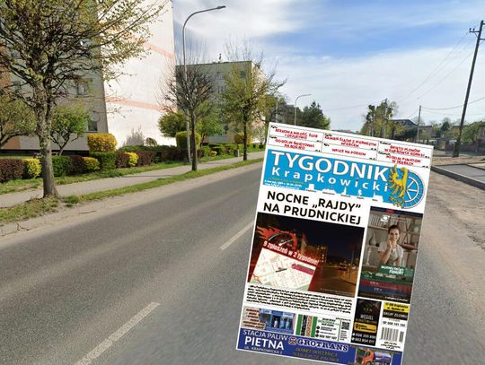 Ulica Prudnicka w Krapkowicach, gdzie mieszkańcy zgłaszają problem nocnych rajdów i nadmiernego hałasu