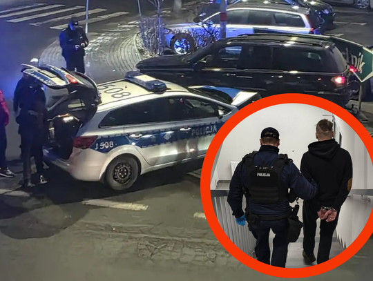 NOWE FAKTY: Brawurowy pościg w centrum Krapkowic. Policja staranowała auto pijanych złodziei paliwa