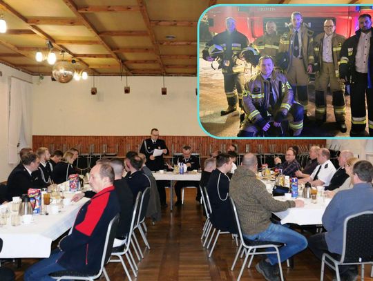 Nowo wybrane władze OSP Jasiona podczas zebrania sprawozdawczo-wyborczego w styczniu 2026 roku.