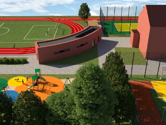 Nowy wymiar sportu za prawie 7 mln zł. Walce budują centrum aktywności dla całych rodzin Planowany kompleks boisk wielofunkcyjnych i strefa rekreacyjna w Walcach – wizualizacja inwestycji sportowej.