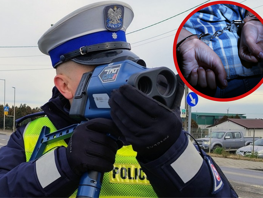 Pędził przez Stradunię 96 km/h i… trafił prosto za kratki! na zdjęciu Policjanci krapkowiccy zatrzymują 37-letniego kierowcę audi w Straduni po spektakularnym pościgu