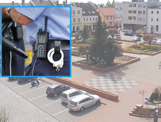 Policjanci interweniują na Rynku w Krapkowicach – zatrzymanie nietrzeźwego kierowcy.