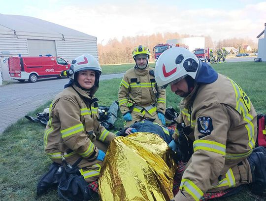 Pożar, ewakuacje, wypadek w straduńskim młynie