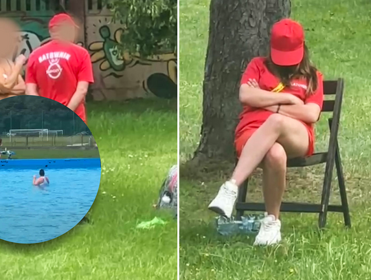 Ratowniczka śpi, drugi gada. Dzieci w wodzie bez opieki