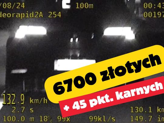 Rekordowy mandat i 45 punktów karnych - 21-latek "rozbił" policyjny bank