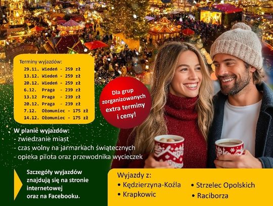 Rozdajemy zaproszenie na wyjazd na jarmark bożonarodzeniowy do Pragi, Wiednia lub Ołomuńca! Weź udział w zabawie