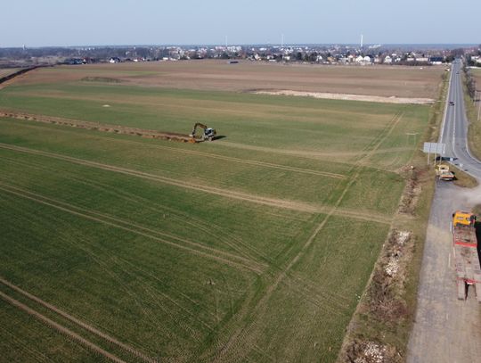 Początek prac przy budowie Mostu Południowego w Krapkowicach – przygotowanie drogi technicznej dla ciężkiego sprzętu