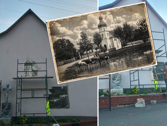 W Oleszce powstaje mural inspirowany pocztówką z około 1923 roku. Upamiętni 150-lecie kaplicy i zakończenie jej renowacji. Autorem jest Arkadiusz Andrejkow.