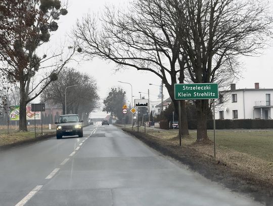 Odcinek drogi wojewódzkiej 409 w Strzeleczkach, który zostanie wyremontowany latem 2026 roku