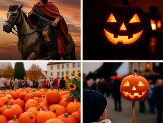 Święty Marcin i dynia na patyku