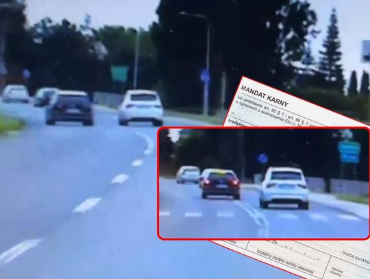 Policja kontroluje kierowcę, który w Żywocicach wyprzedzał na podwójnej linii ciągłej i przejściu dla pieszych.