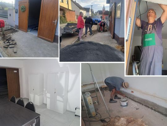 na zdjęciu Wyremontowany budynek Małej Straży w Ściborowicach po modernizacji wykonanej przez mieszkańców