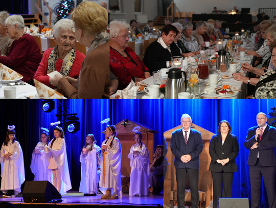 Wspólna Wieczerza Wigilijna mieszkańców Walec w sali widowiskowej Gminnego Ośrodka Kultury