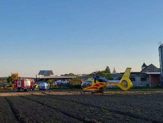 Wypadek w Rogowie Opolskim. Lądował LPR