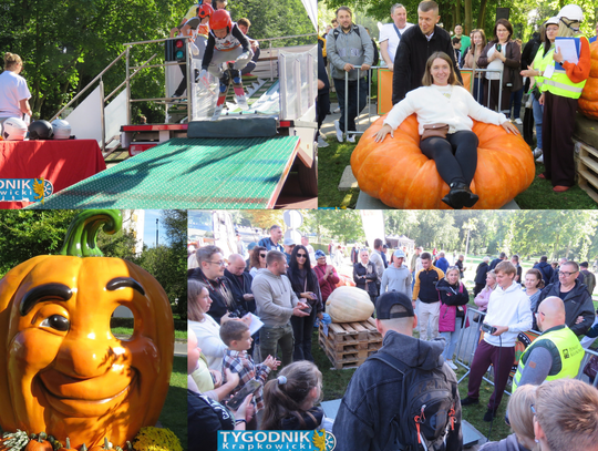 Dynia „Renia” ważąca 918 kg podczas Festiwalu Dyni Bania Fest w Krapkowicach