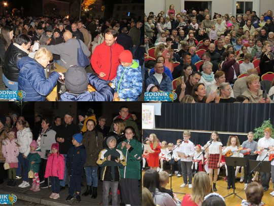 Na zdjęciu Barwny pochód mieszkańców Strzeleczek z postacią Świętego Marcina, muzyką i ogniskiem podczas obchodów 11 listopada 2025.