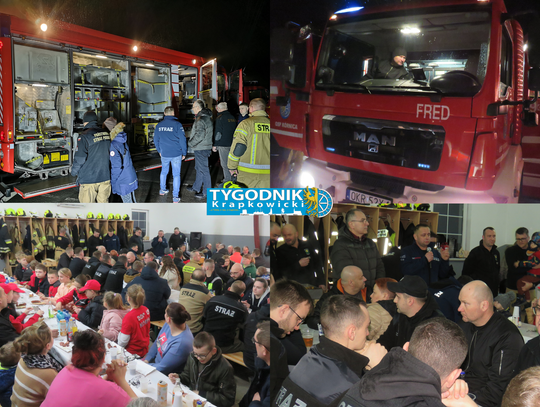 Nowy samochód ratownictwa technicznego „Fred” podczas uroczystego powitania w OSP Kórnica.