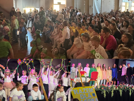 Stoisko z rękodziełem i wypiekami podczas Wielkanocnego Kiermaszu Charytatywnego w Strzeleczkach