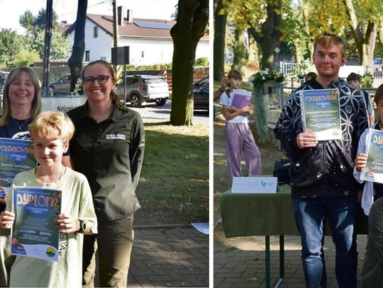 Uczniowie szkół podstawowych ze Zdzieszowic podczas XX Terenowego Turnieju Ekologicznego w Parku Krajobrazowym Góra Świętej Anny.