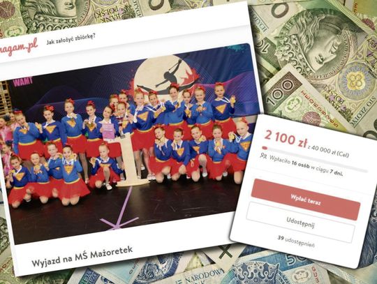 Mażoretki ze Zdzieszowic w strojach konkursowych podczas występu