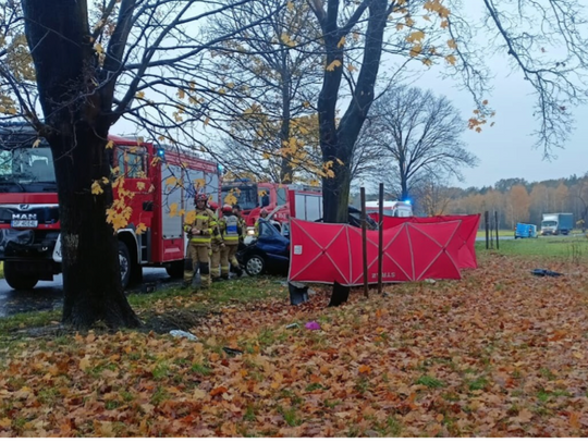 Tragedia na DW 423: 20-latek zginął na miejscu