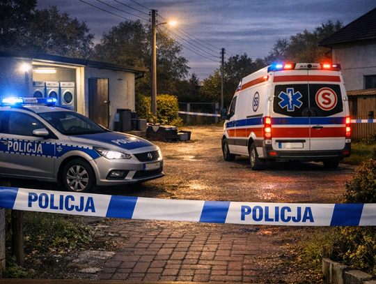 Miejsce zdarzenia w Żyrowej przy ulicy Ogrodowej, gdzie znaleziono ciało mężczyzny i prowadzono akcję ratunkową