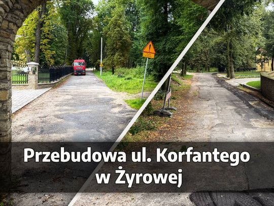 Żyrowa: rusza przebudowa ulicy Korfantego – droga zamknięta do listopada 2025