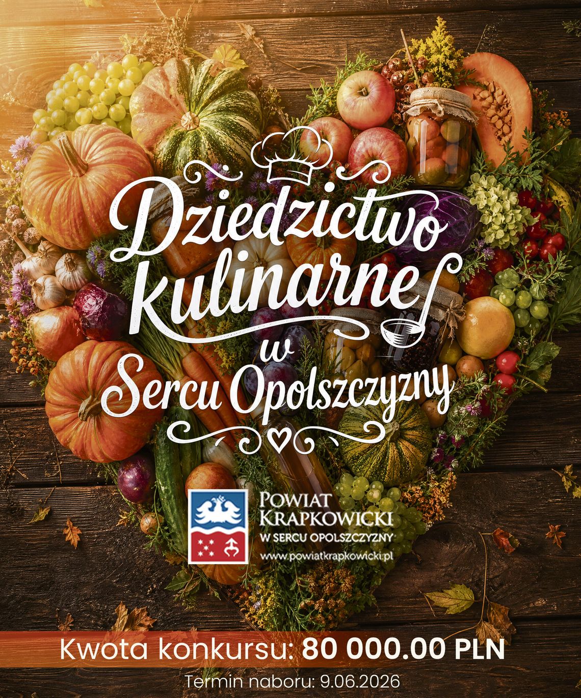 Stoisko z regionalnymi potrawami podczas wydarzeń kulinarnych w powiecie krapkowickim